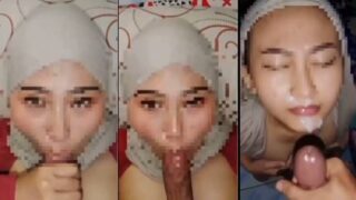 Bokep Muncrat Di Wajah Cantik Tante Jilbab